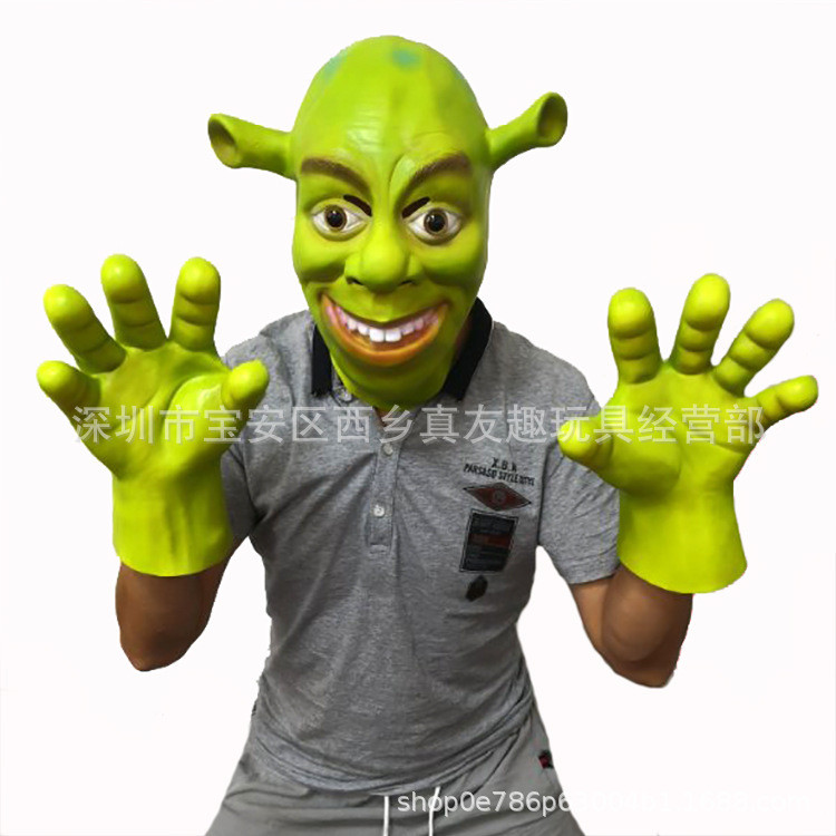 ฮาโลวีน Latex Shrek Mask Masquerade Party ธีมภาพยนตร์หน้ากากตลก