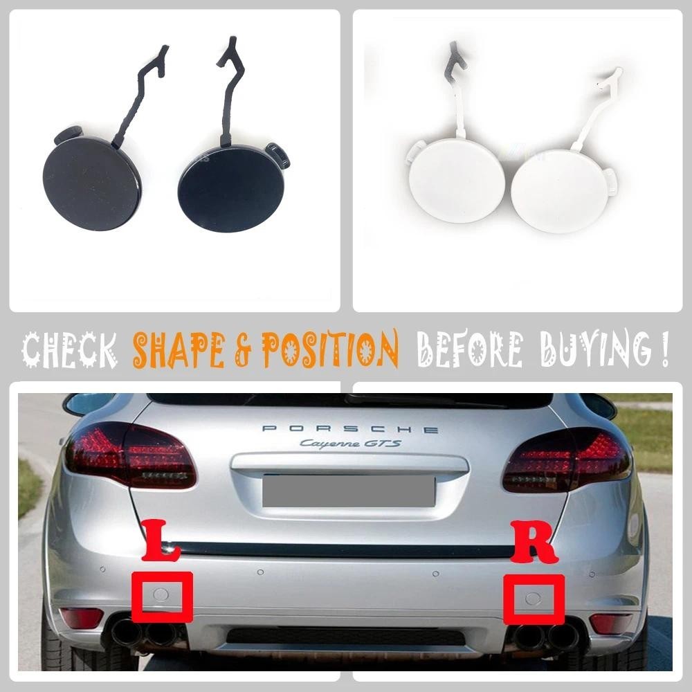 สําหรับ 11-14 L & R Porsche Cayenne 92A 958 GTS S Turbo Base Sport REAR TOW EYE COVER CAP