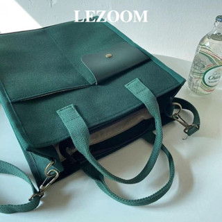 กระเป๋าสะพายไหล่สไตล์เกาหลี แบบคลาสสิก มีความจุมาก ทำจากผ้าใ…