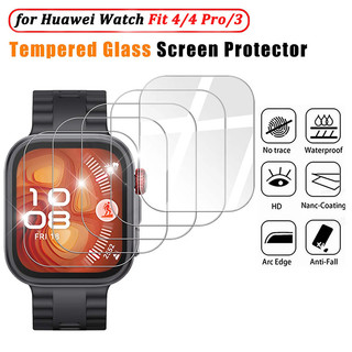 กระจกนิรภัย/ฟิล์มไฮโดรเจลTPUแบบนุ่มสําหรับSmartwatch Huawei Watch Fit 4/4 Pro/Huawei Watch Fit 3 3D Anti Goresป้องกันหน้าจอสําหรับHuawei Fit 3