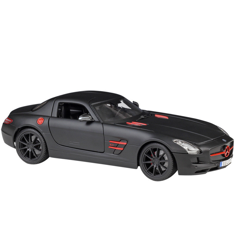 1: 18 Mercedes-Benz SLS AMG รถสปอร์ตจําลองรถรุ่นผลิตภัณฑ์สําเร็จรูปคอลเลกชันเครื่องประดับของขวัญ