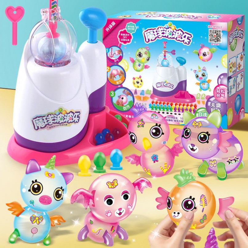 DIY การศึกษาของเล่นเด็ก Magic Sticky เพลงบอลลูน Boblo Inflator สัตว์ประกอบของเล่น Hand-Made ปฏิสัมพันธ์ระหว่างพ่อแม่และลูก