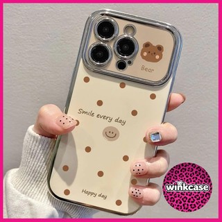 🌸WINK🌸เคสโทรศัพท์ ดูดีเรียบง่ายลายน่ารักๆ เหมาะสำหรับเคสไอโฟน iphone 11 17 16 Pro Max XR 12 13 14 15 สีชมพูสวยงาม