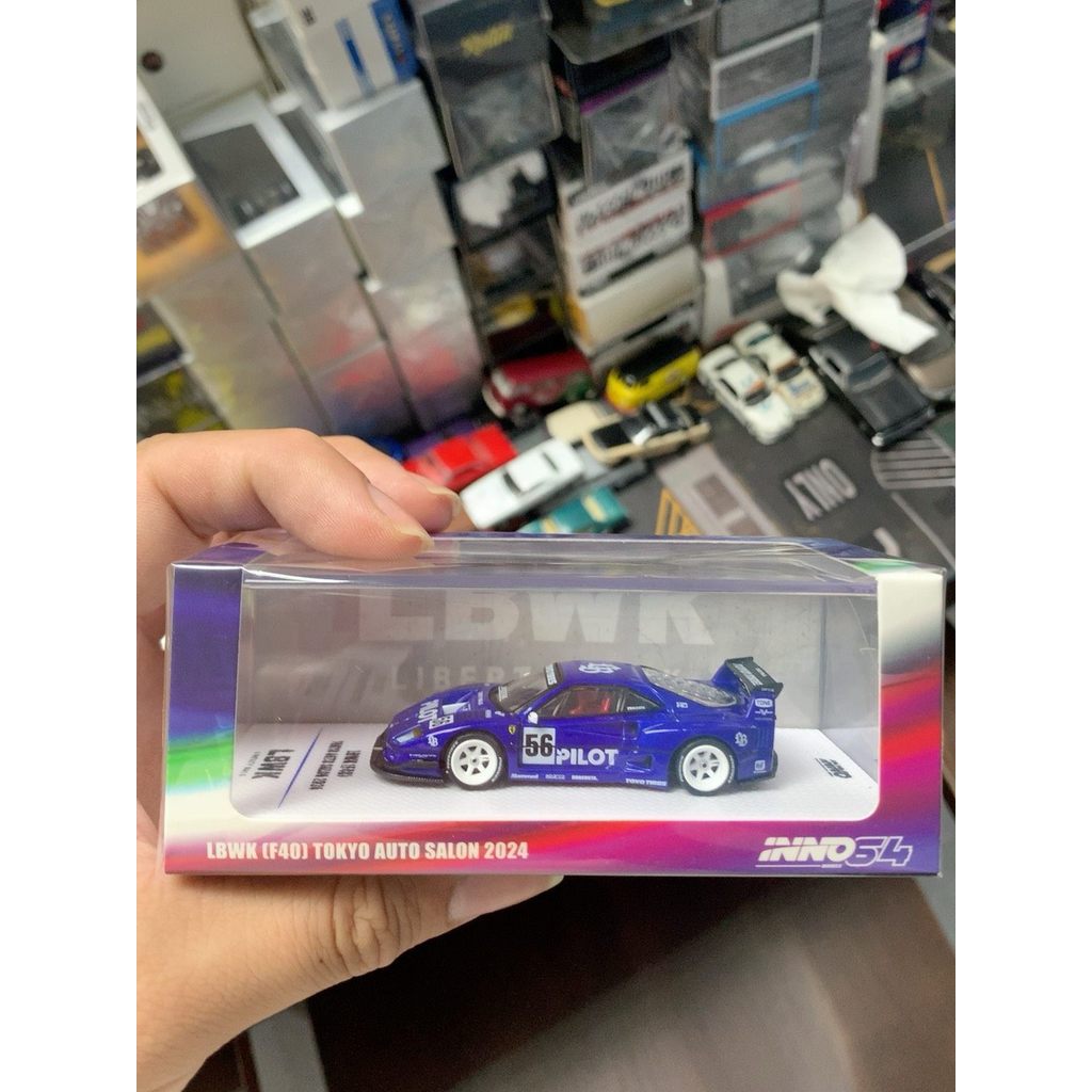 [คลังสินค้าพร้อม] INNO 1: 64 LBWK Ferrari F40 Tokyo Auto Salon 2024 โมเดลรถโลหะผสม Inno 64 1 64 LBWK