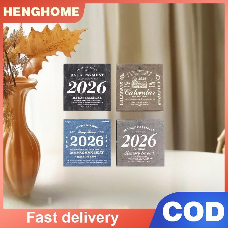 [HENGHOME] Journal GO 365pcs Vintage 365 Days Daily Life Washi Tape Stiers สําหรับ Collage Junk Jour