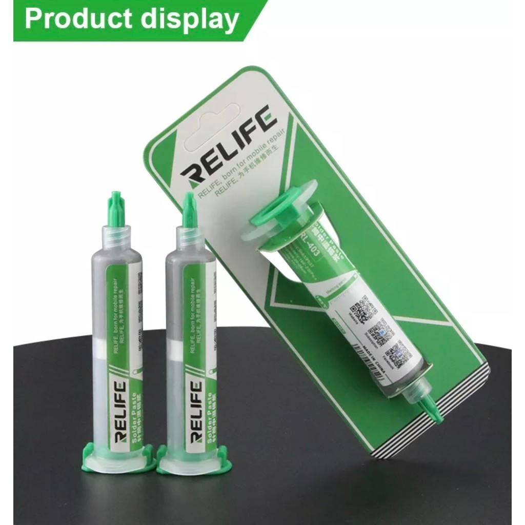 ตะกั่วเหลว น้ำยาประสานคุณภาพสูง RELIFE RL-403 ทนอุณหภูมิ 183°C ปริมาตร 10CC