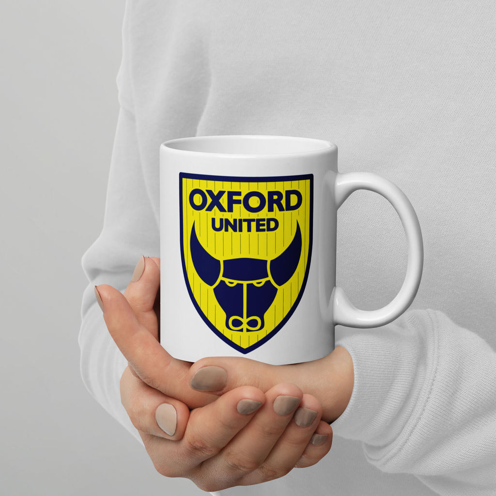คูลเลอร์คิง Oxford United แก้วกาแฟ 11 ออนซ์ สีขาว – เหมาะสำหรับชา กาแฟ และของขวัญ ของที่ระลึก