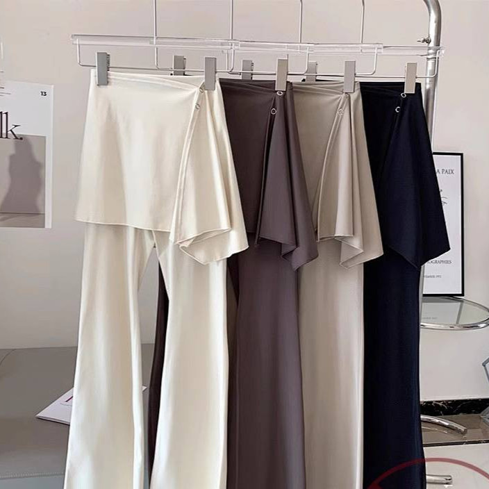 Fake Two-Piece Shark Pants Fitness Yoga Culottes Sports Micro-Pull Leggings Pear Shapes yz7G