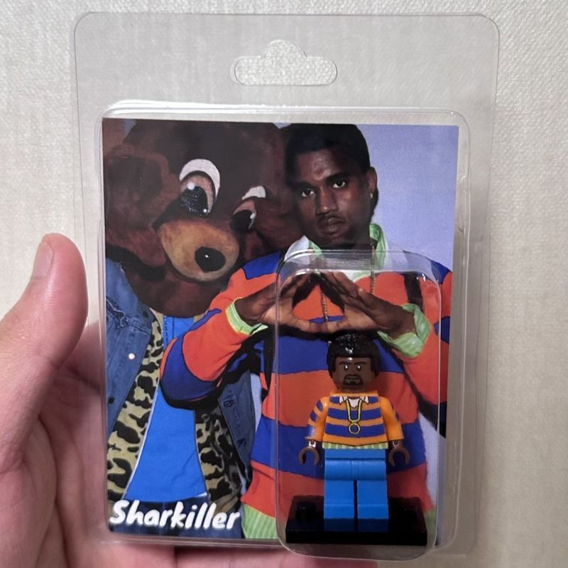 Kanye Building Block จี้ Kanye Building Block แขวนการ์ดของเล่น Kanye West พวงกุญแจ Building Block Hi