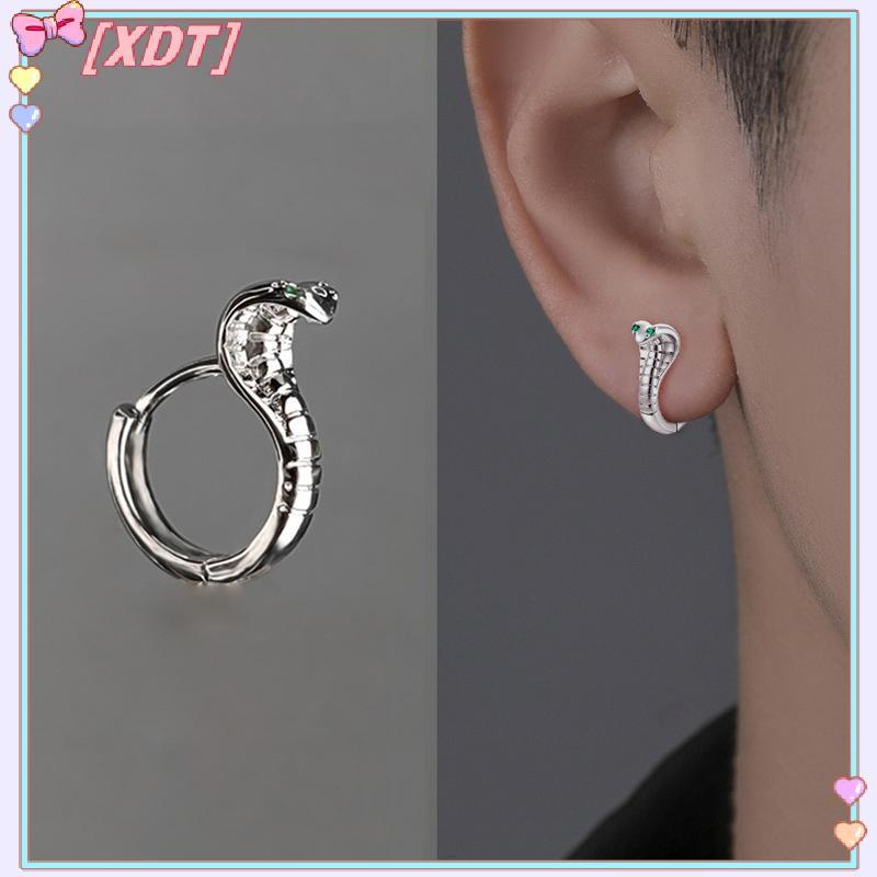 XDT สร้อยคอและต่างหูสไตล์พังค์โกลิก ลายเพทายสีเขียว ทำจากทองแดง เหมาะสำหรับผู้ชายและผู้หญิง สไตล์ฮิป