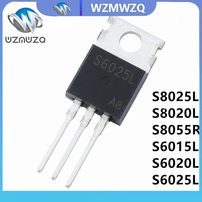 5pcs S8025L S8025 TO-220 S8020L S8020 S8055R S8055 S6015L S6015 S6020L S6020 S6025L S4025 S4025L S40