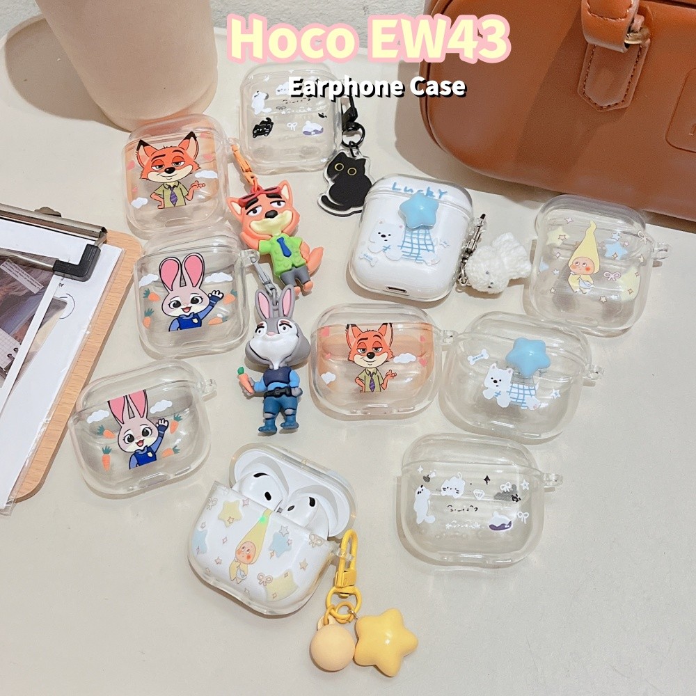 Fast ShipmentFor Hoco EW43 Case Casing Soft Silicone Headphone Case DIY Star Pattern