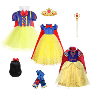 ชุดเจ้าหญิงสโนว์ไวท์ สำหรับงานคริสต์มาสและฮาโลวีน มีโบว์และเ…