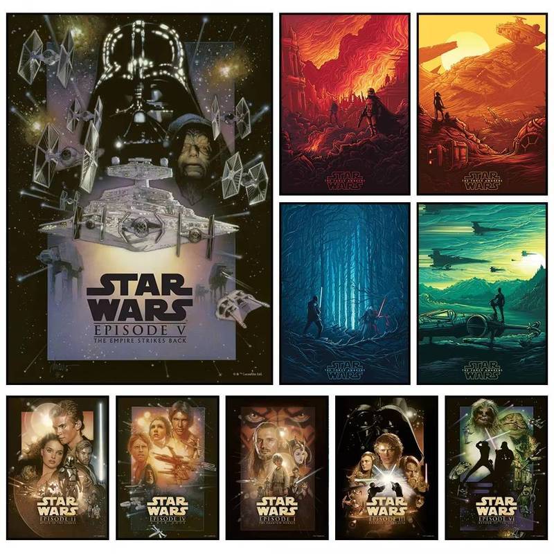 Hot Film Series Star Wars โปสเตอร์ไม่มีกรอบผ้าใบจิตรกรรม Home Bar Decor Art Wall จิตรกรรม