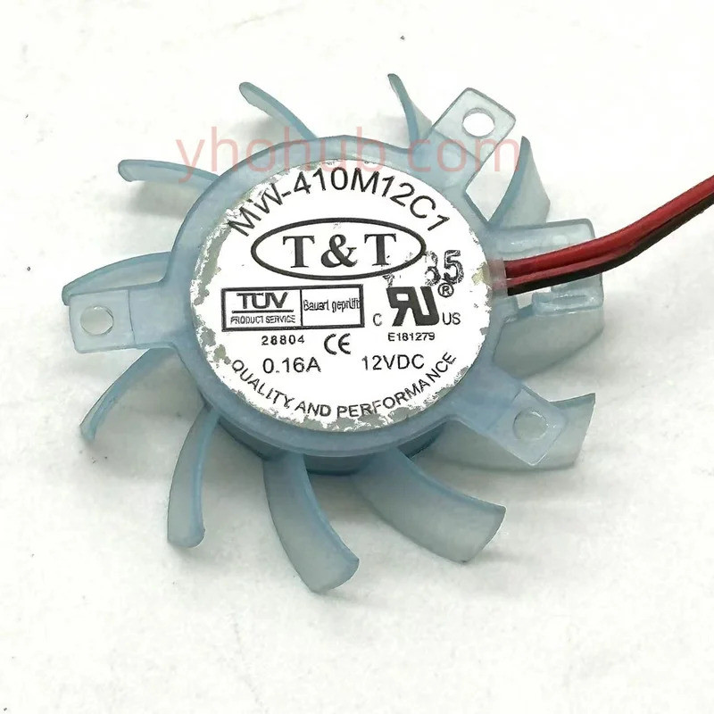 T&T MW-410M12C1 DC 12V 0.16A พัดลมระบายความร้อนเซิร์ฟเวอร์ 2 สาย