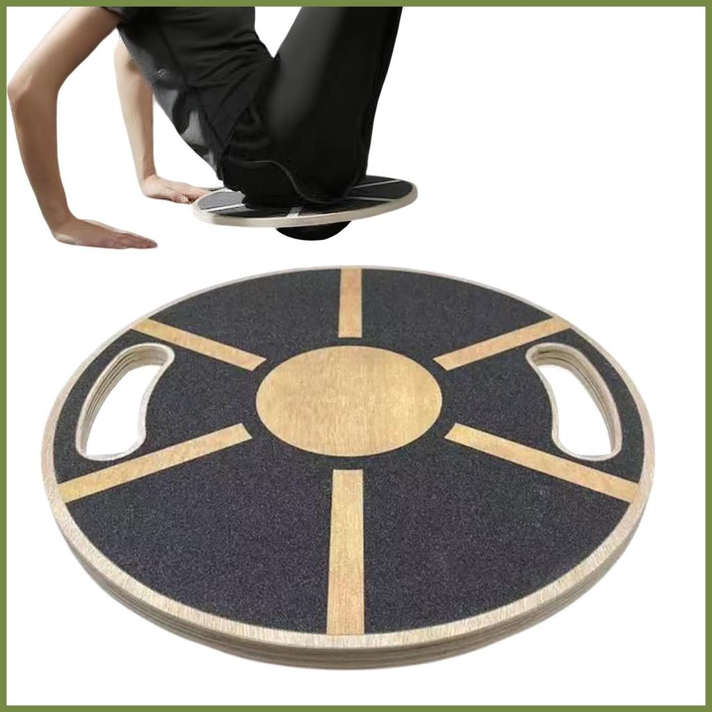 Wobble Balance BOARD 360 องศาหมุน Wobble BOARD ไม้ Core ลื่นสําหรับการออกกําลังกายเต็มรูปแบบ Planks 