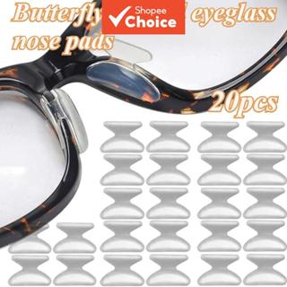 แว่นตาแผ่นจมูก20ชิ้นรูปผีเสื้อป้องกันการลื่นแผ่นกาวนุ่มสําหร…