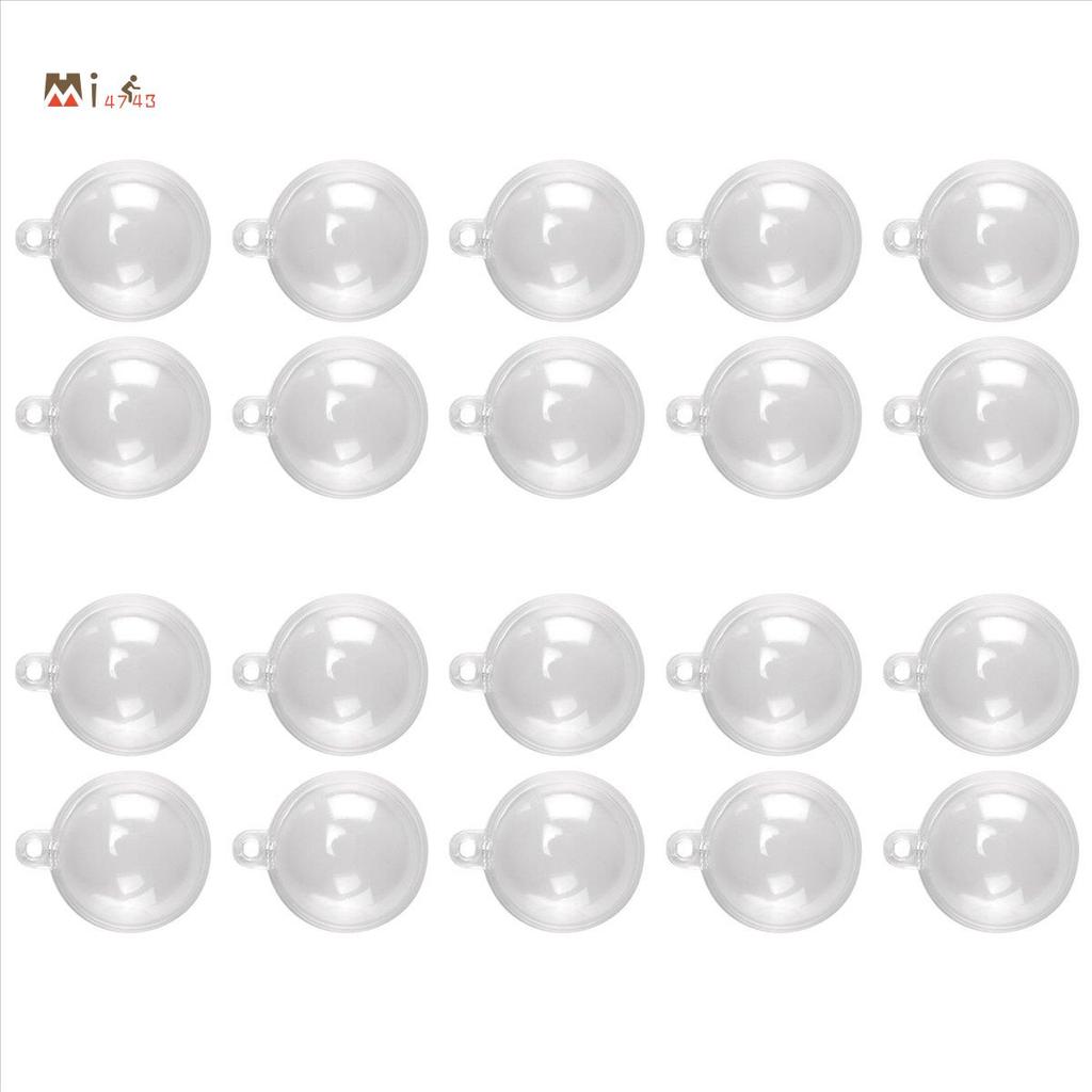 Mi4743Brand ใหม่โปร่งใสเปิดลูกบอลพลาสติกโปร่งใส Bauble ตกแต่งของขวัญกล่อง 3 ซม.