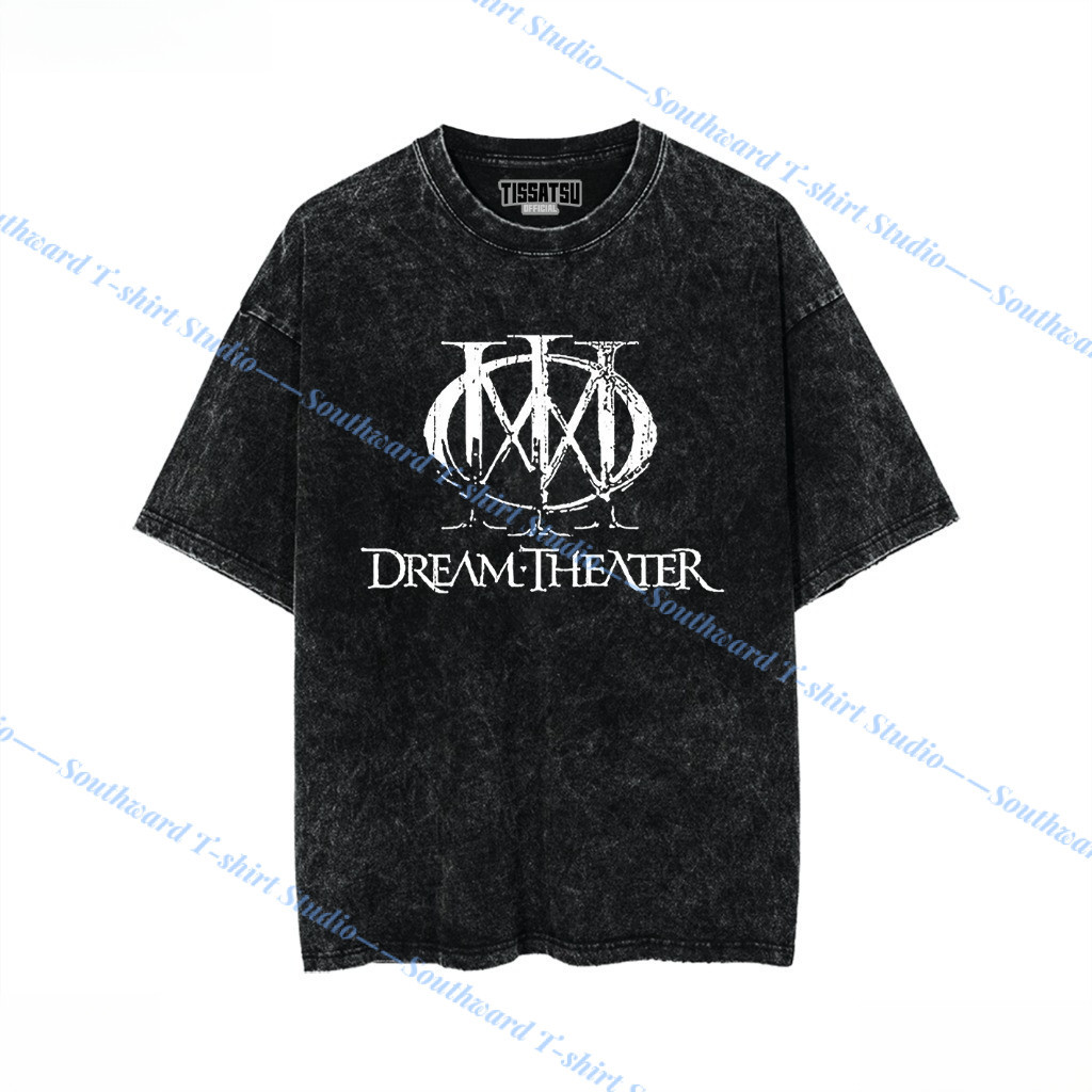 (จัดส่งตลอด 24 ชั่วโมง)DREAM THEATER เสื้อยืด Oversize Washed / เสื้อยืดวง Slimfit Wash / DT-14