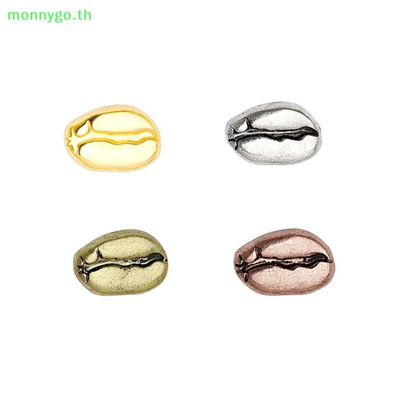 Monnygo 4 สีโลหะ Coffee Bean เข็มกลัด Vintage Coffee Bea Pins Bapa Lapel Pin Badge Punk Coffee Aficionados เครื่องประดับ Barista ของขวัญ TH