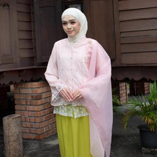 ZOE ARISAH Asvera Kurung Moden Kebaya พรีเมี่ยมชีฟอง Sulam เ…