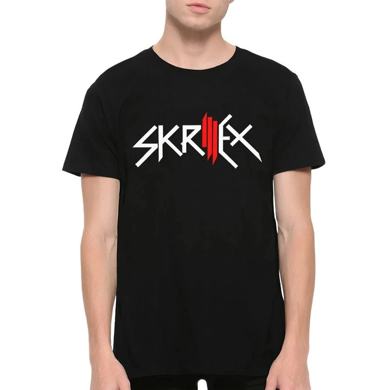 เสื้อยืดโลโก้ Skrillex สําหรับผู้ชายและผู้หญิง เสื้อยืดลายพิมพ์ลาย วัสดุผ้าฝ้าย สําหรับทุกฤดูกาล u ท