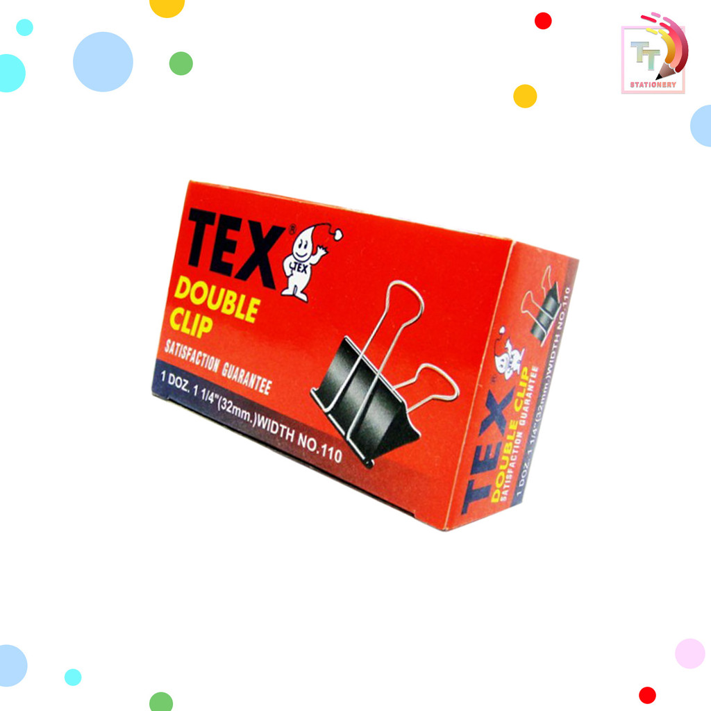 TEX (เท็กซ์) คลิปหนีบกระดาษ No. 108 – 113 สีดำ ( 1 กล่อง ) ราคา ถูกที่สุด ดีลบีเคเค แกลเลอรีภาพที่ 4