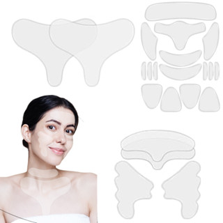 มาส์กหน้าซิลิโคนแบบใช้ซ้ําได้ & ชุดแพทช์ต่อต้านริ้วรอยสําหรั…