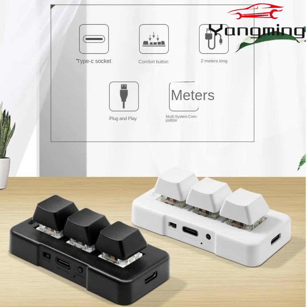 YANGMING คีย์บอร์ด, MK321U MK321G MK321BT สีดําสีขาวคีย์บอร์ดที่กําหนดเอง, USB + BT Dual-mode Mini 3