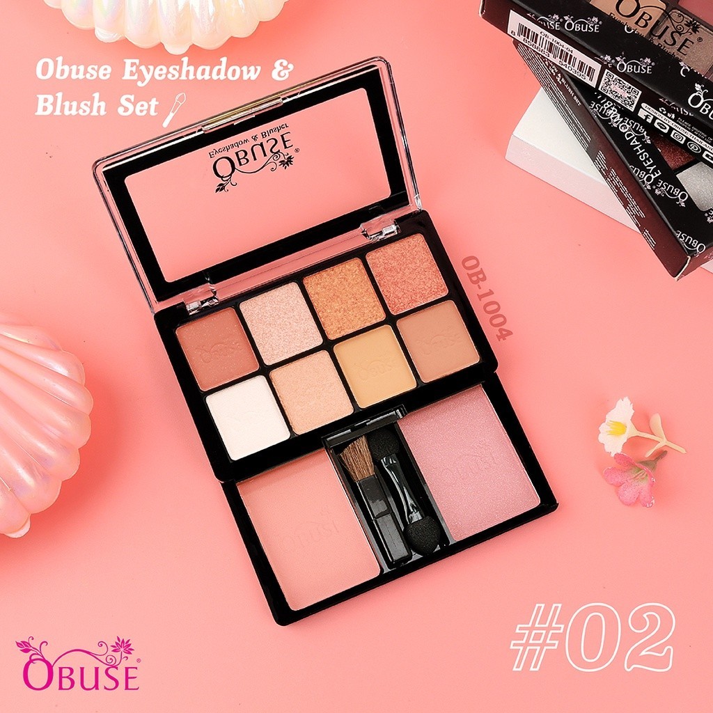 แท้/ดีลสุดคุ้ม/ไลฟ์ทุกวัน OB-1004 Obuse Eyeshadow&Blush 16.5g. ราคา ถูกที่สุด ดีลบีเคเค แกลเลอรีภาพที่ 6