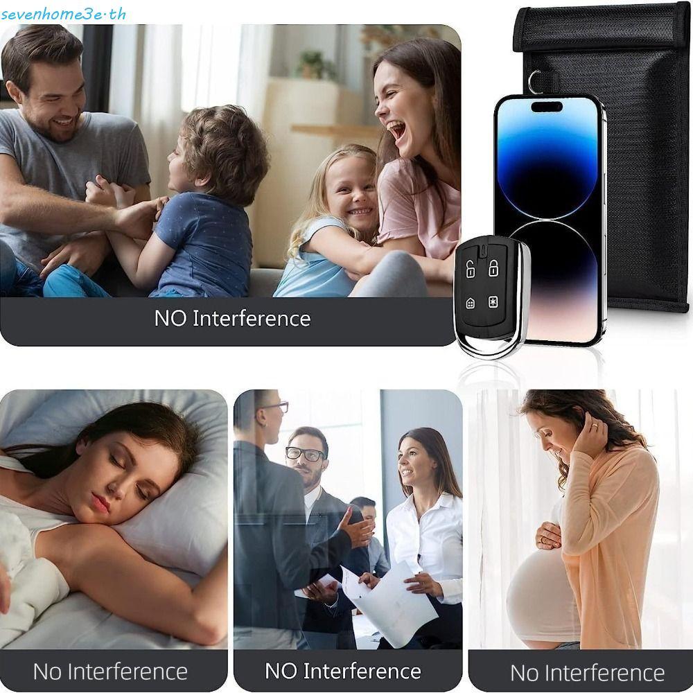 SEVENHOME3E Faraday Bag, Anti-tracking Signal Blocking Shielding Pouch, Info Security Cover EMF สารห