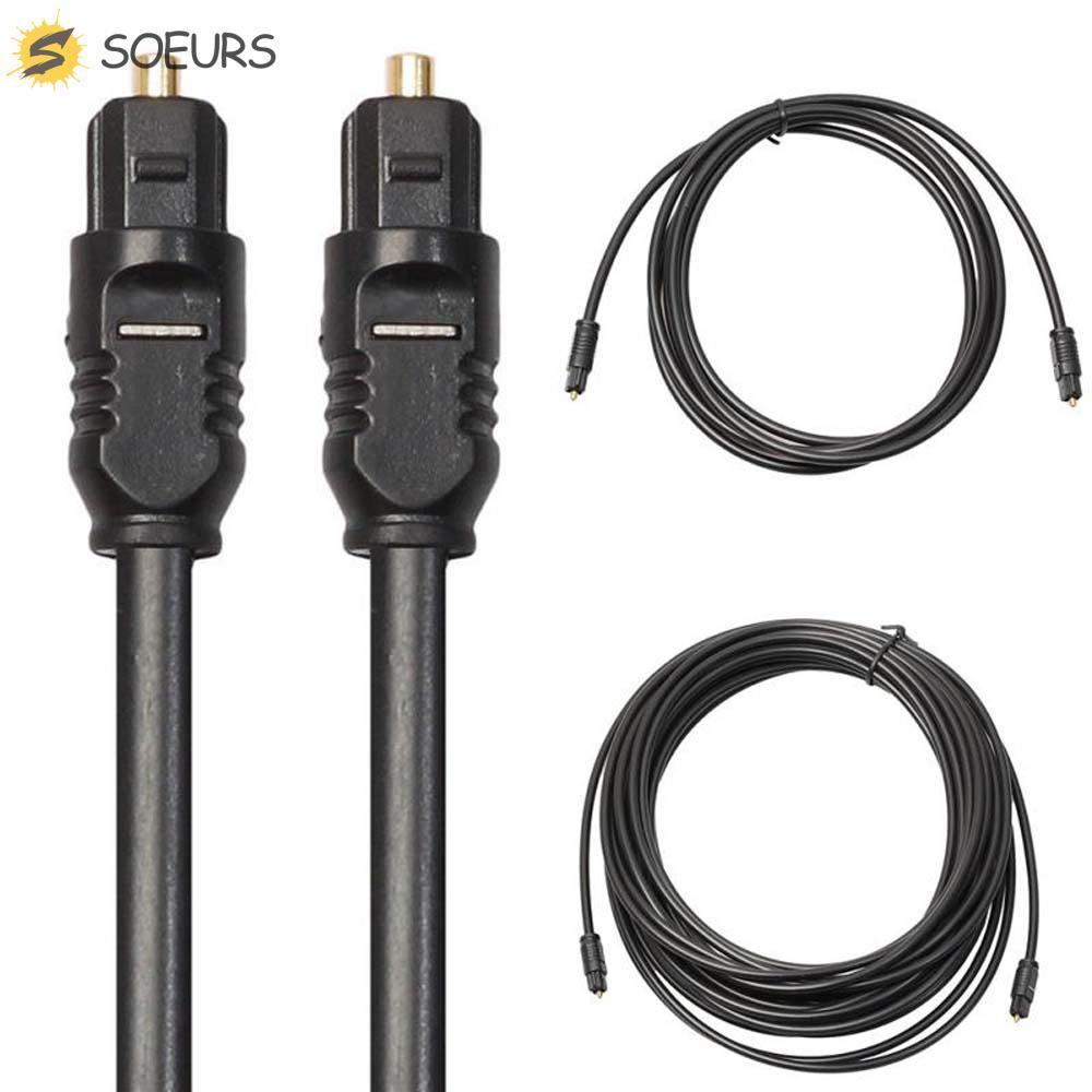 SOEURS Digital Optical Audio Cable Cord ทนทาน Optical Fibre SPDIF MD DVD Gold Plated Audio Wire