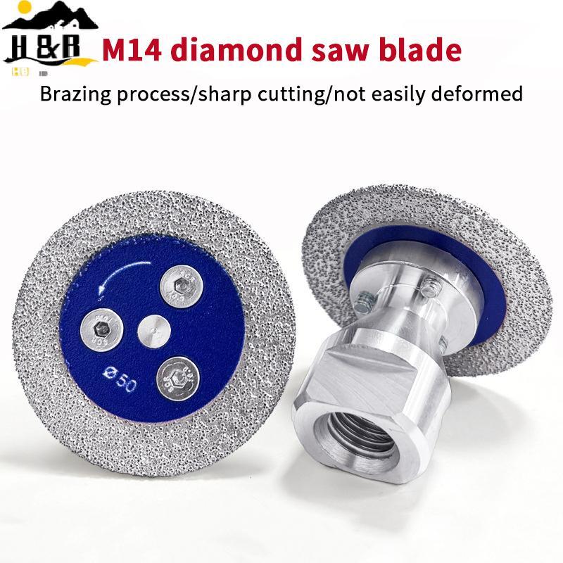 H&B M14 เลื่อยเพชร de ที่ถอดออกได้หน้าแปลน Turbo ตัดแผ่นสําหรับหินแกรนิตหินอ่อนเซรามิคคอนกรีตตัดบดแก