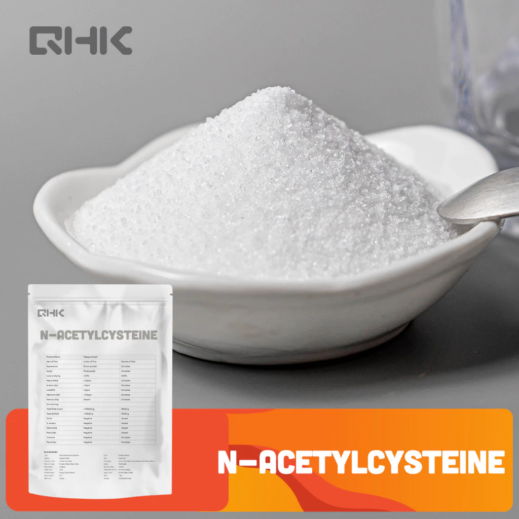 N-Acetyl Cysteine NAC 99% Purity White Crystalline Powder วัสดุดิบเกรดอาหาร 500g/1000g Qinghekang