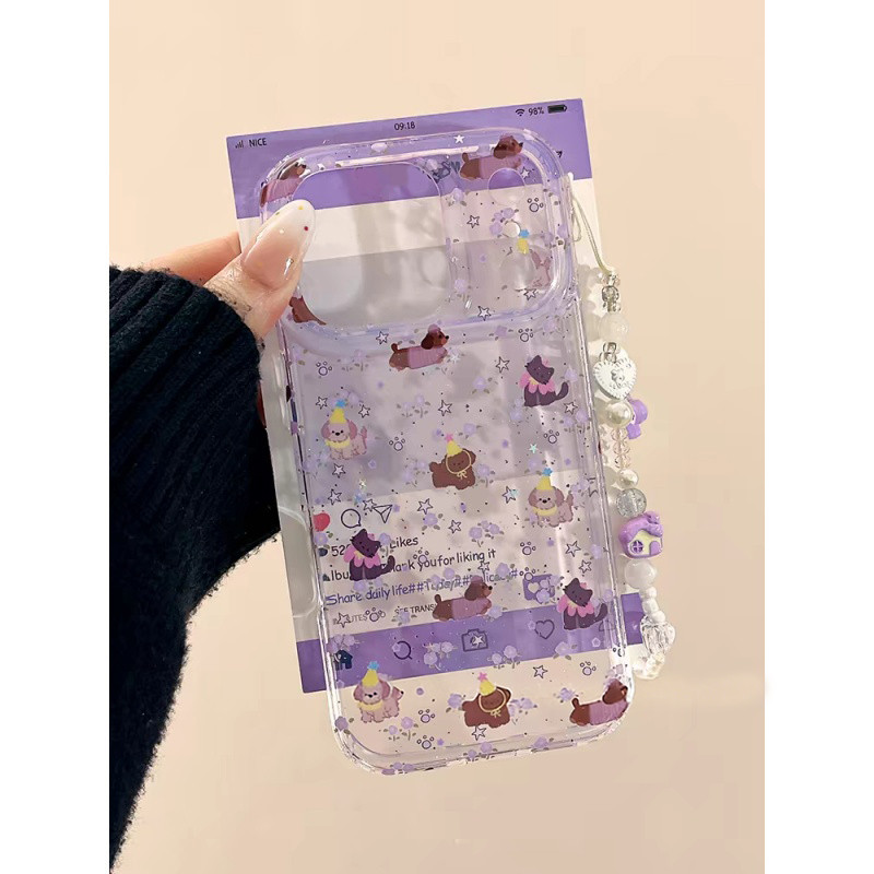 เคสใสลายสุนัขดัชชุนด์แมวดอกไม้ดาว ม้า2026ฮิต สำหรับ iPhone 17 11 16 13 15 12 14 Pro Max XR 14 16 15 7 8 6s Plus X XS Max