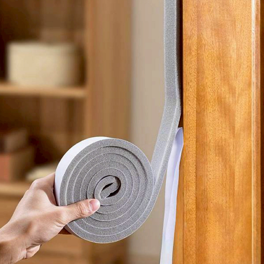 【MUSIHOME ถูกที่สุด】เทปโฟมซีลร่องประตู กันลม กันเสียง ติดตั้งง่าย หนา1.5 ซม. / 3 ซม. H83 Z5