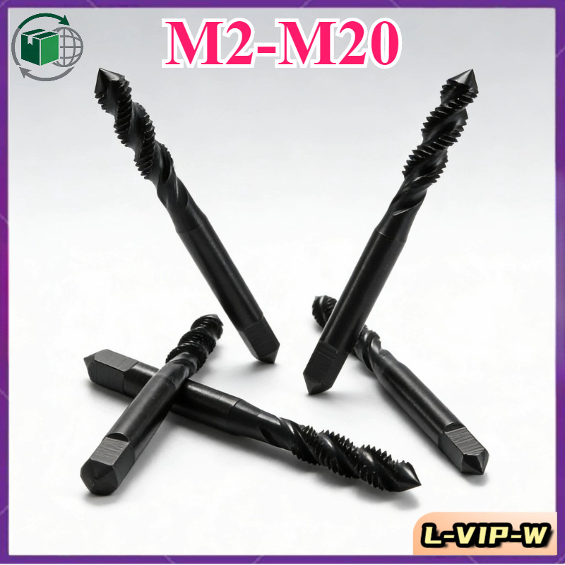 Black Spiral Tap (เมตริก) Machine Tap Tip Spiral Tap M2-M20 L-VIP-W