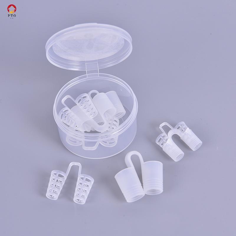 [pto] 8 ชิ้น/กล่อง Anti Snore Apnea Slicone Nose Clip Anti-snoring Breathe Aid Stop Snore [TH]