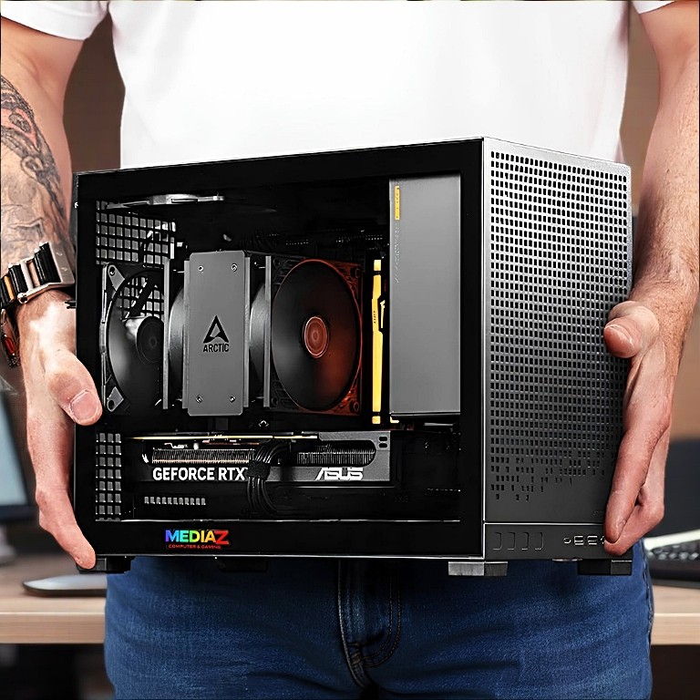 ส่งทันที เคส mATX สีดำ ขาว เล็ก หรู เย็น โปร่ง5ด้าน รับการ์ดยาว ชุดน้ำ2ตอน Jonsbo D32 std pro Micro