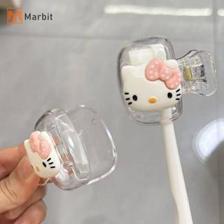 Marbit Sanrio Hello Kitty Travel หัวแปรงสีฟันครอบคลุมแปรงสีฟ…