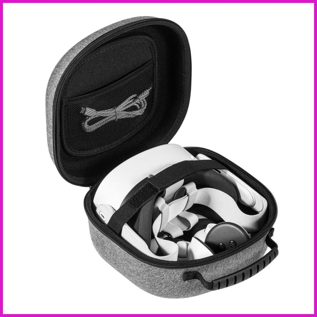 สําหรับ Oculus Meta Quest 3S/Quest 3/Quest 2 VR แว่นตา Hard Case Partitioned กระเป๋าเดินทางชุดหูฟังพ