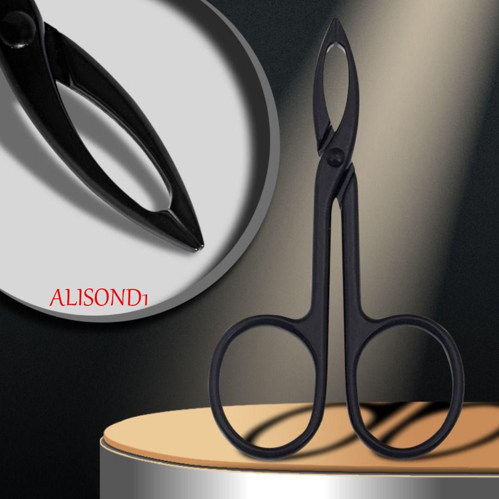 ALISOND1 แหนบคิ้วกรรไกรสแตนเลสรูป Face Hair Removal Epilating เครื่องมือ Twizers พร้อมที่จับแต่งหน้าเครื่องมือความงามผม Plucker Hairgripping