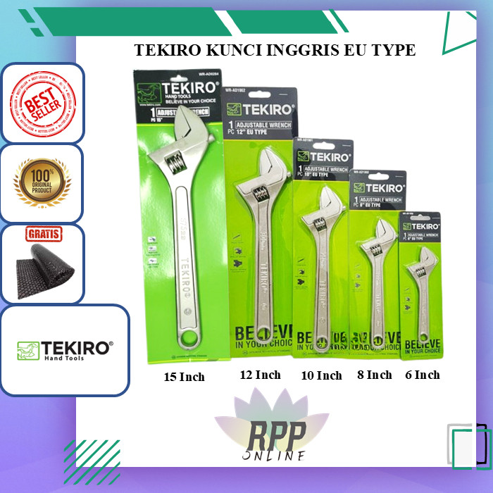 TEKIRO WRENCH Variant 6"/8"/10"/12"/15" ADJUSTABLE WRENCH EU TYPE WRENCH TEKIRO BAGO WRENCH