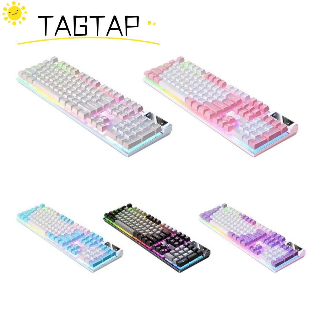 TAGTAP คีย์บอร์ดเกม, K500 อินเทอร์เฟซ USB คีย์บอร์ดแบบมีสาย, แฟชั่น 104 คีย์ Mechanical Sensation Lu