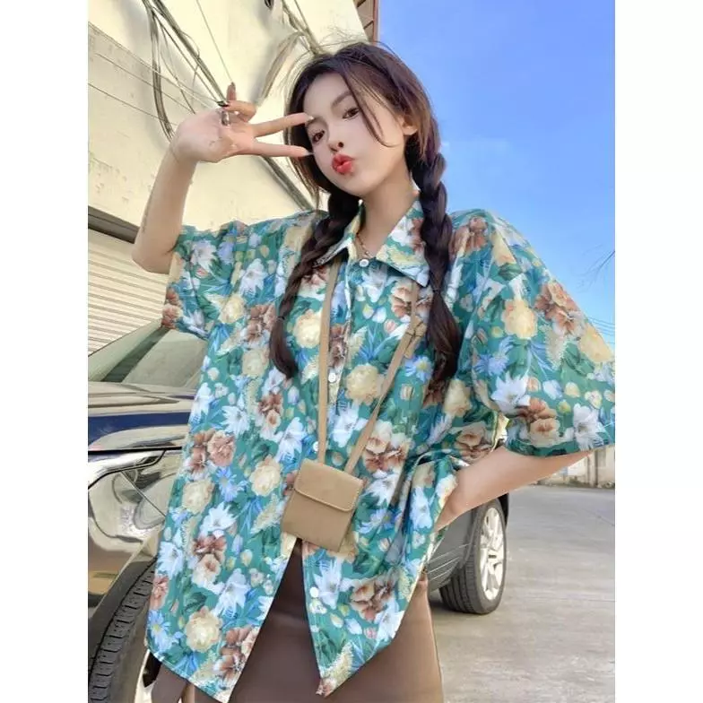 Chili Koko เสื้อเชิ้ตฮาวายแขนสั้น ลายดอก รุ่น 310 thumbnail 4