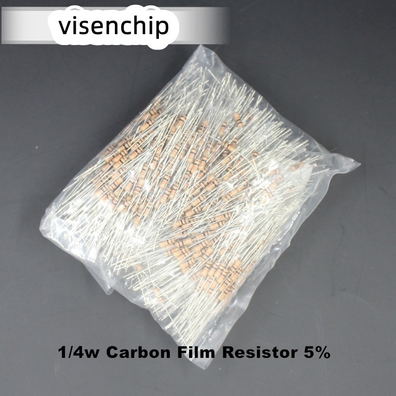 100 ชิ้น 1/4 วัตต์ตัวต้านทานฟิล์มคาร์บอน 0.25 วัตต์ 220R 240R 270R 300R 330R 360R 390R 430R โอห์ม