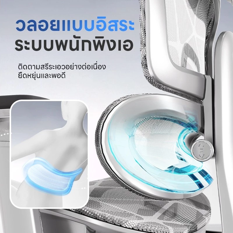 Xpanse LS900 เก้าอี้สุขภาพ เก้าอี้ทำงาน ผ้าตาข่ายระบายอากาศ ที่รองรับหลังแบบปรับได้  เก้าอี้คอมพิวเตอร์ เบาะนั่งและพนักพิงปรับได้ Ergonomic Chair thumbnail 5
