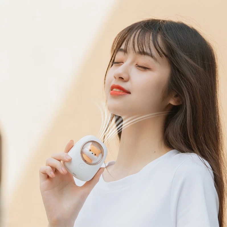 พัดลม พัดลมพกพาแคปซูล พัดลมคล้องคอ ไร้ใบพัด ปรับลมได้ 3 ระดับ ลมแรง เงียบ ชาร์จ USB แบตอึด พัดลมมินิ พัดลมน่ารัก thumbnail 7
