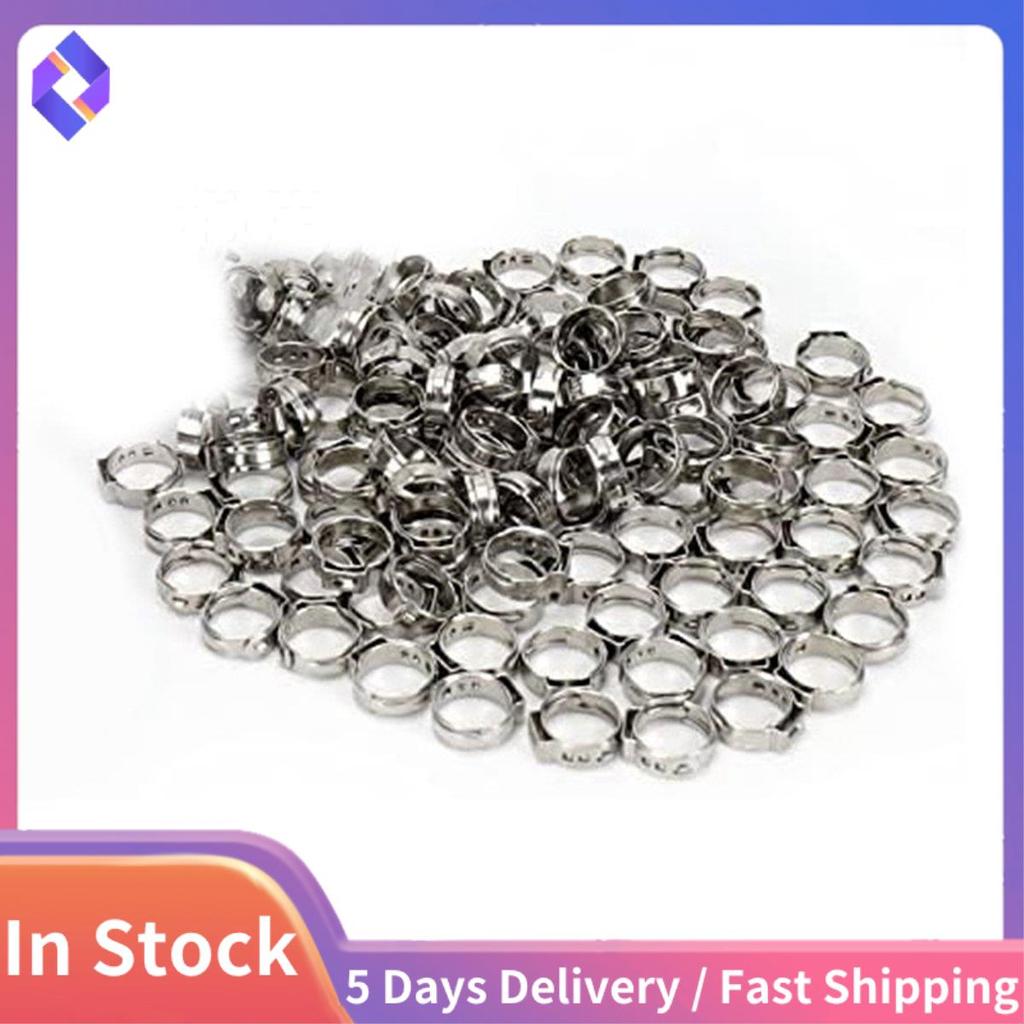 120 ชิ้น 1/2 นิ้ว PEX Cinch Clamp แหวน Cinch Crimp แหวน Cinch Clamp สําหรับ PEX ข้อต่อ,