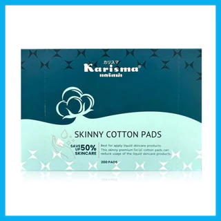 Karisma Skinny Cotton Pads 200 Pads แคริสม่า สําลีโทนเนอร์แผ่นบาง.